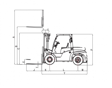 Автопогрузчик EP CPCD70T8