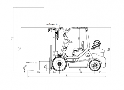 Бензиновый погрузчик LONKING LG20GT