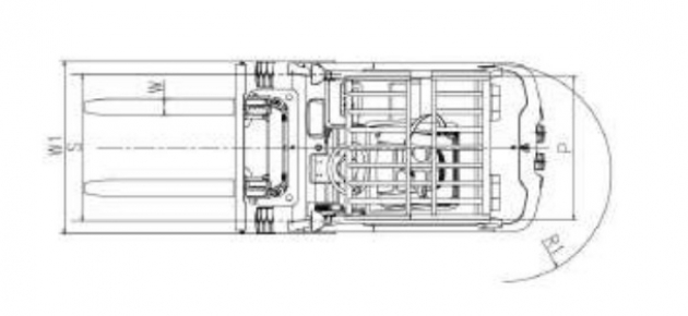 Электропогрузчик вилочный трехопорный GROS (Lonking) LG16BE-Li-ion 